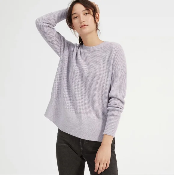 Everlane Sweaters Everlane The Cashmere Waffle Square Crew Poshmark